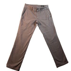 Mens Pants 30x30 Bonobos Chino  Gray Slim Fit Cotton Twill Casual Trousers